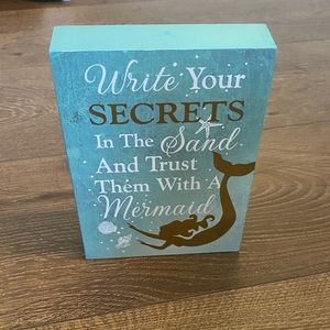 Hobby Lobby Accents - Hobby Lobby Blue & Gold Mermaid Quote Decor Plaque Hobby Lobby Accents - Hobby Lobby Blue & Gold Mermaid Quote Decor Plaque